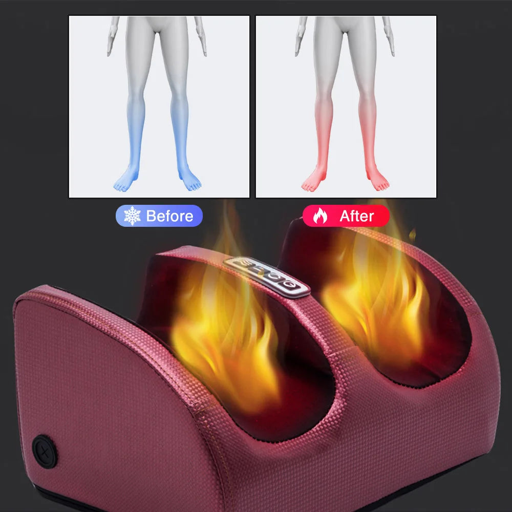 Shiatsu Foot Massager with Heat – Deep Kneading Relaxation Therapy
