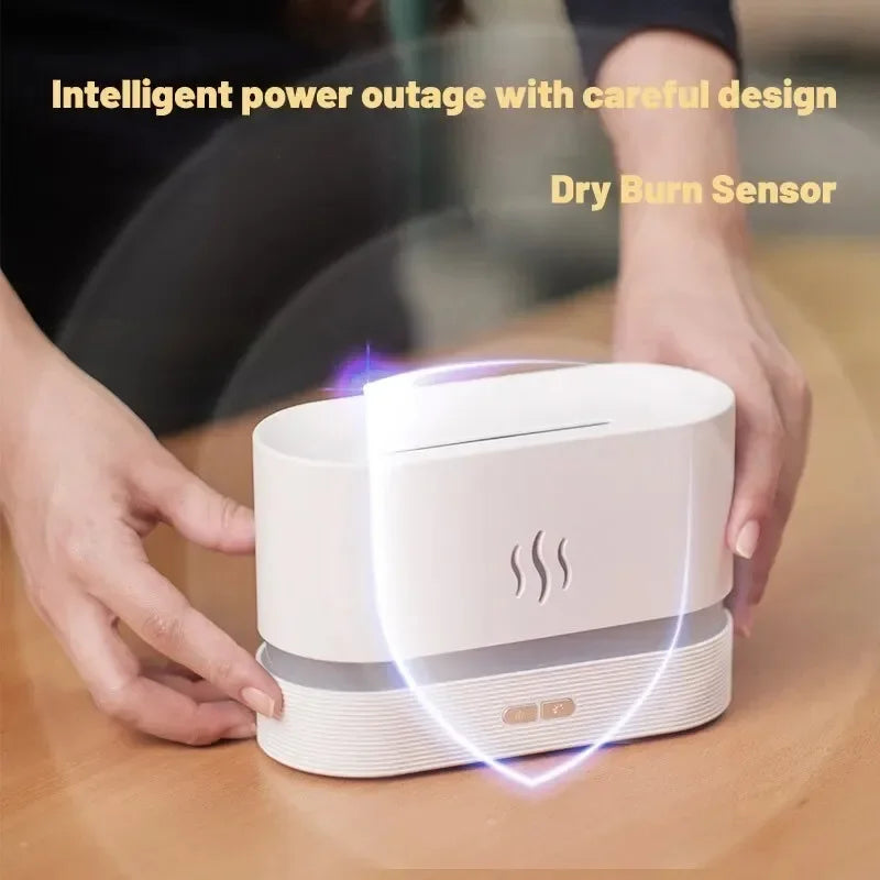 Easy Aura™ LED Flame Aroma Diffuser & Ultrasonic Humidifier – Mood Mist for Home Comfort