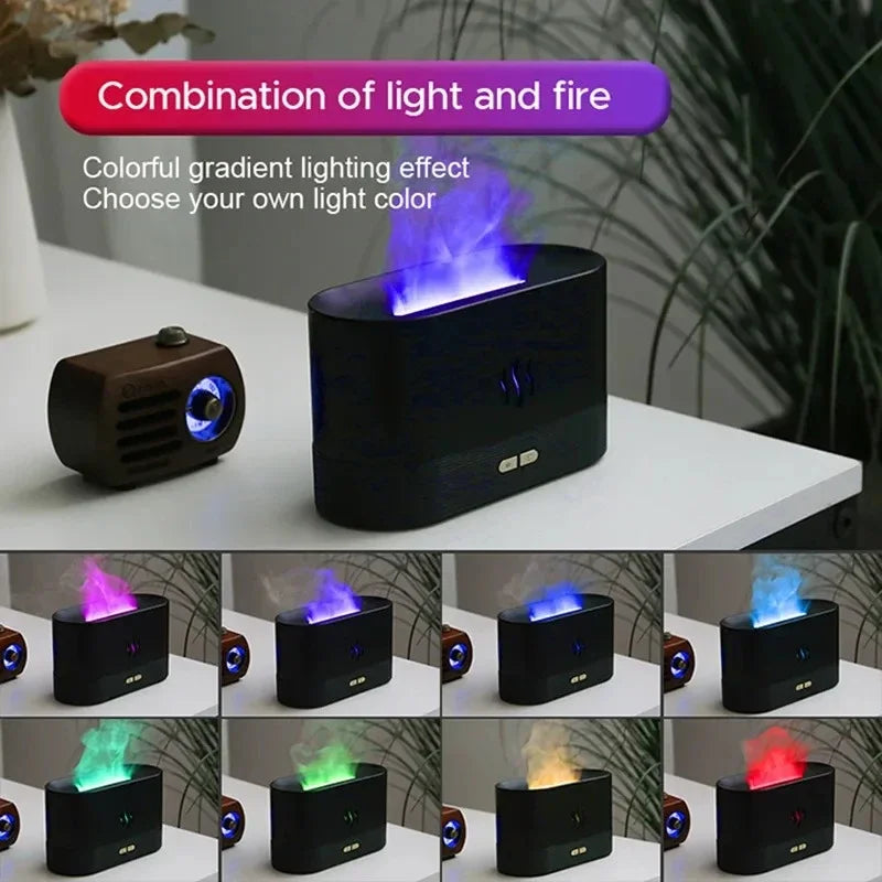 Easy Aura™ LED Flame Aroma Diffuser & Ultrasonic Humidifier – Mood Mist for Home Comfort