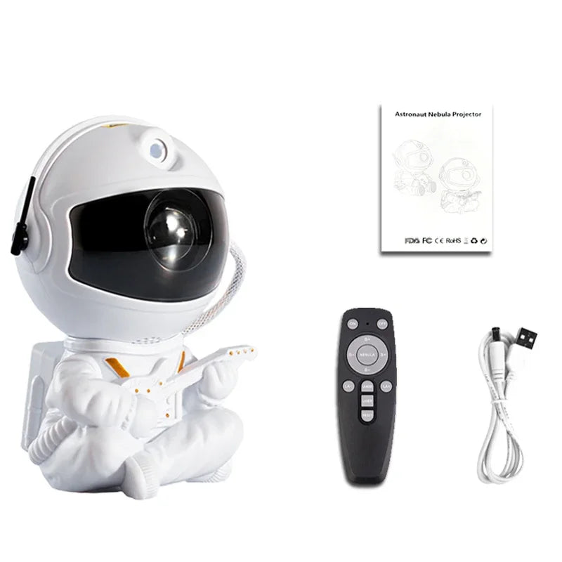 Astronaut Galaxy Projector – LED Starry Night Light with Nebula Effects