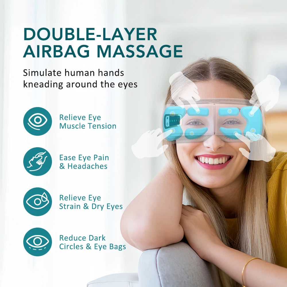 Easy Relax™ Smart Eye Massager – Heat & Air-Pressure Therapy for Tired Eyes