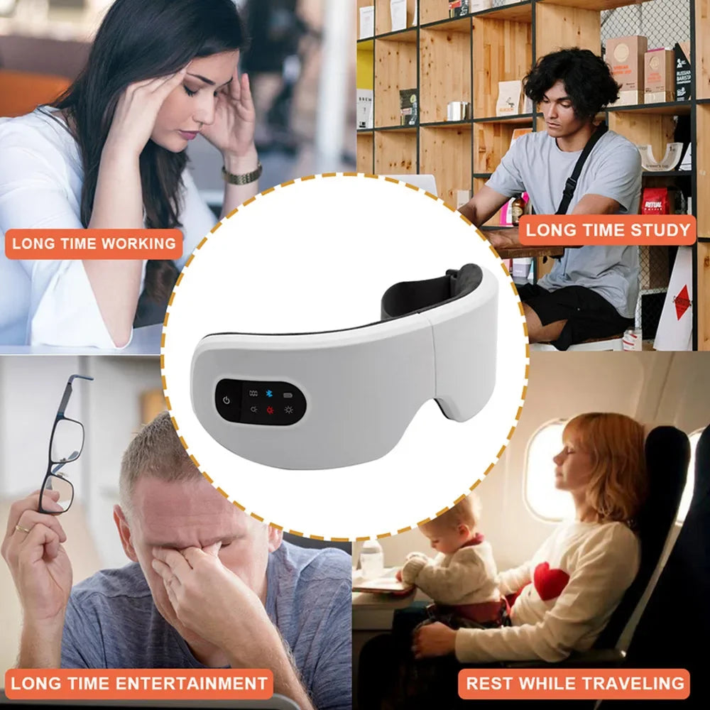 Easy Relax™ Smart Eye Massager – Heat & Air-Pressure Therapy for Tired Eyes