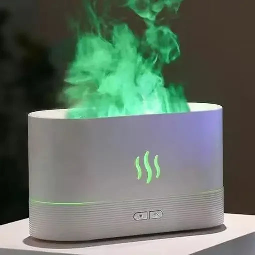 Easy Aura™ LED Flame Aroma Diffuser & Ultrasonic Humidifier – Mood Mist for Home Comfort