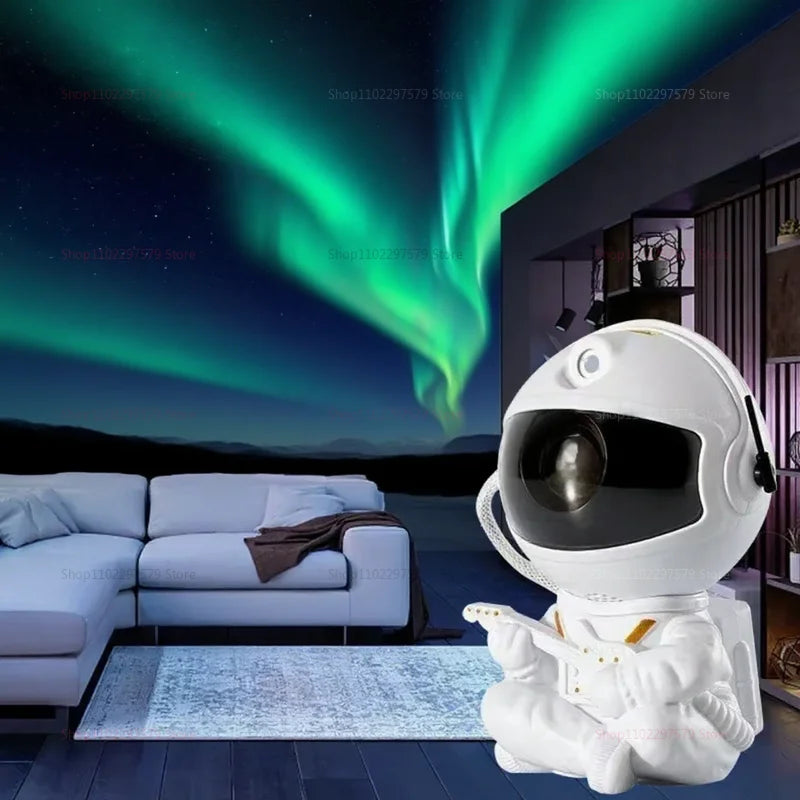 Astronaut Galaxy Projector – LED Starry Night Light with Nebula Effects