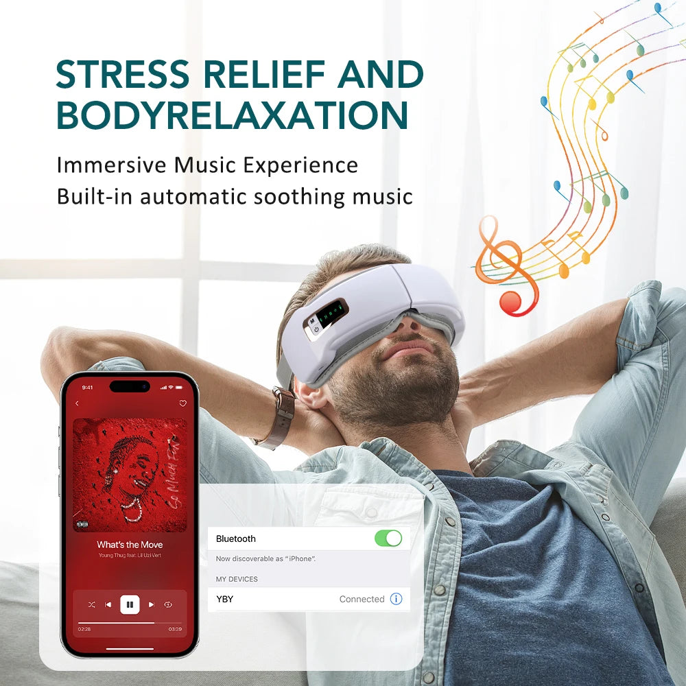 Easy Relax™ Smart Eye Massager – Heat & Air-Pressure Therapy for Tired Eyes