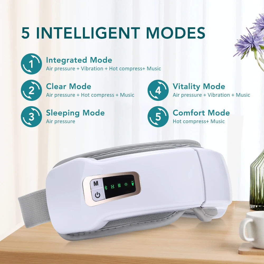 Easy Relax™ Smart Eye Massager – Heat & Air-Pressure Therapy for Tired Eyes