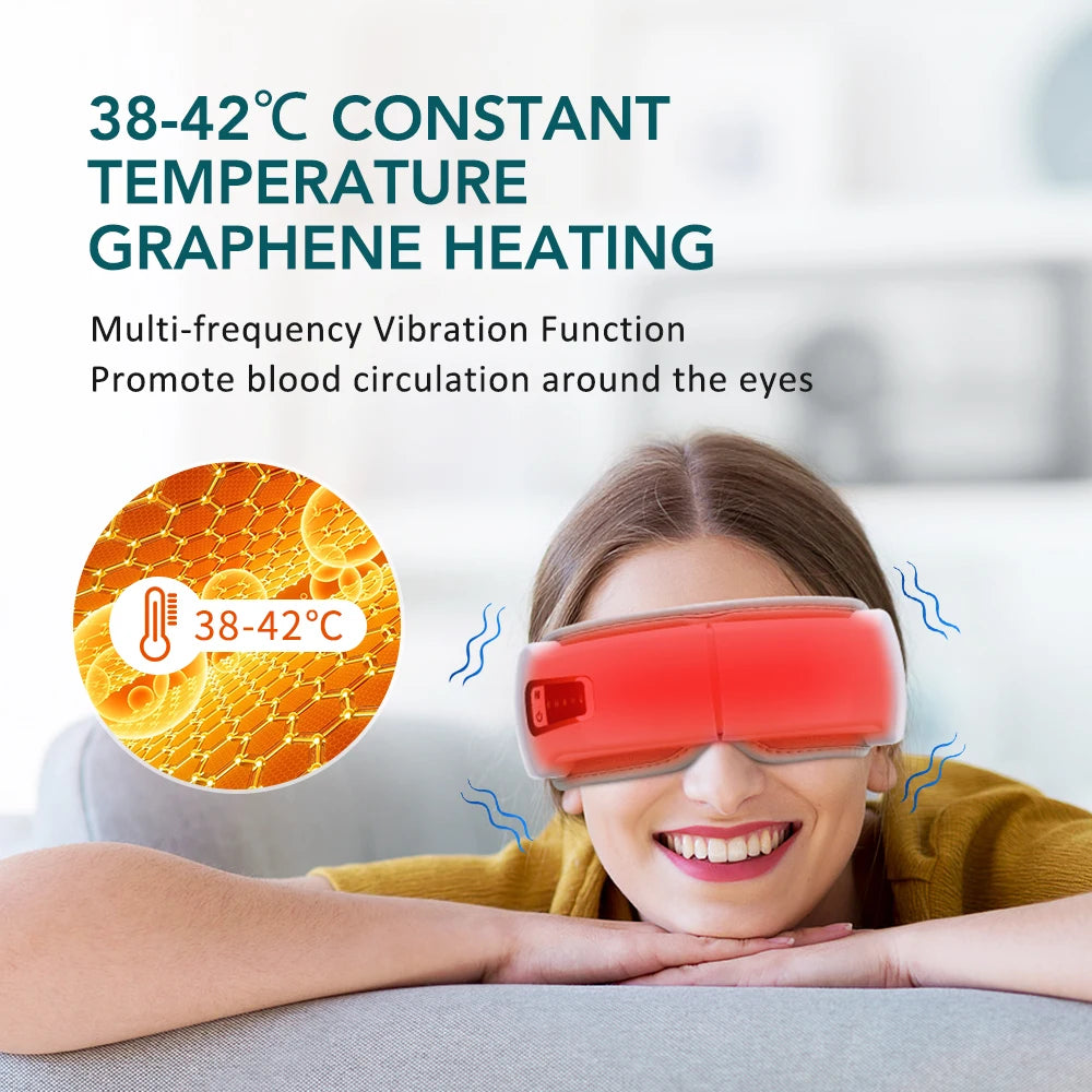 Easy Relax™ Smart Eye Massager – Heat & Air-Pressure Therapy for Tired Eyes