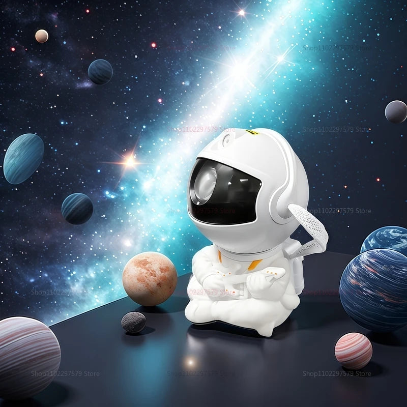 Astronaut Galaxy Projector – LED Starry Night Light with Nebula Effects